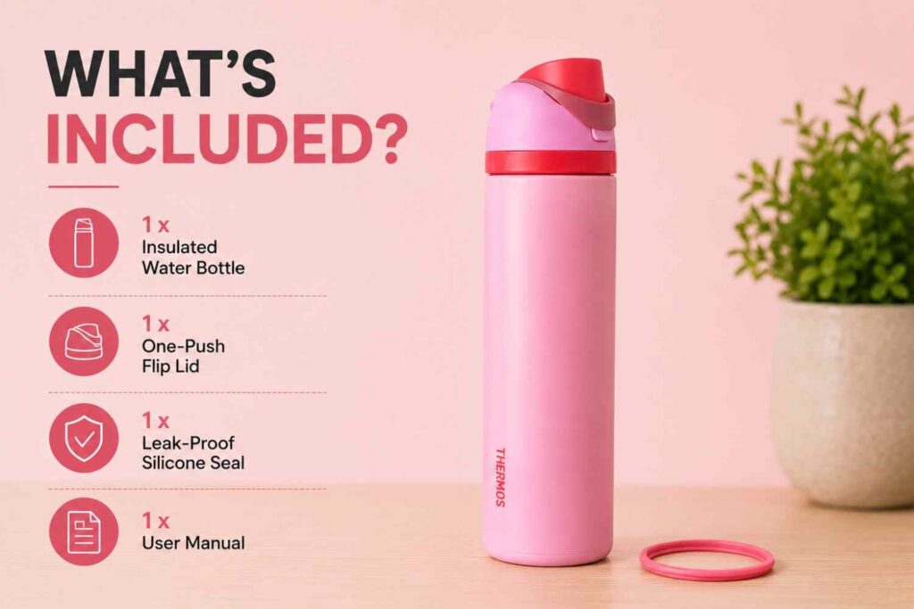 Amazon Product What's Included graphic showing the items included with the product